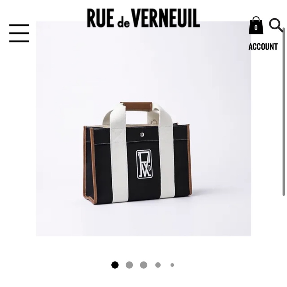 Stylish Black and White Tote Bag - Picture 3 of 17
